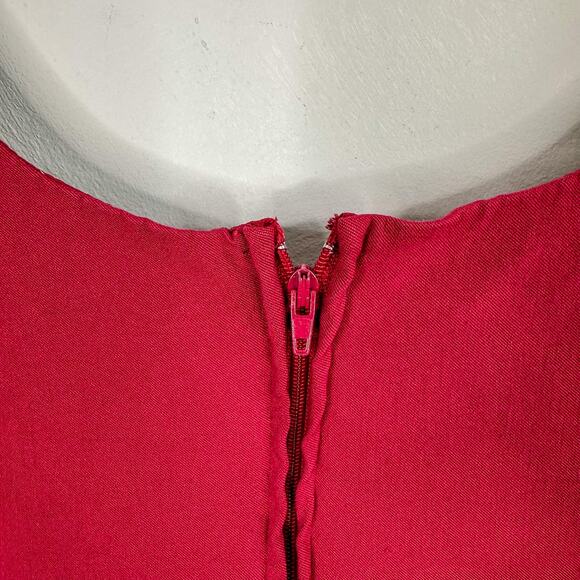 Torrid Dark Pink Heavyweight Scoop Neck Pleated Full Circle Skirt Dress - Picture 6 of 7